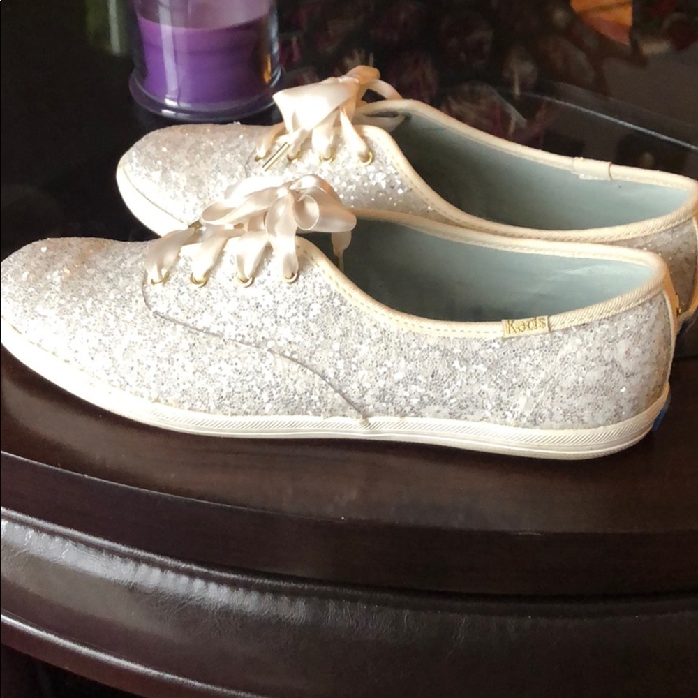 Kate Spade sparkly glitter Keds.